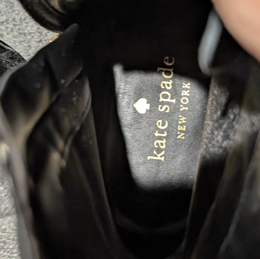Kate Spade Black Leather Ankle Boots